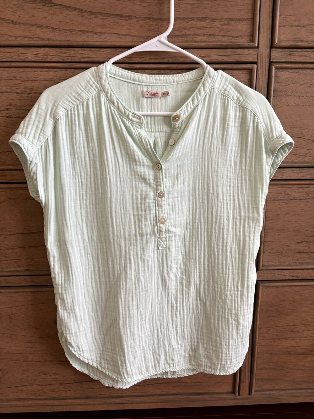 Faherty light green gauze shirt
